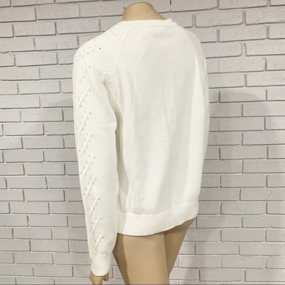 J.Crew Women’s Crewneck Pointelle Knit Pullover Sweater - Picture 6 of 11